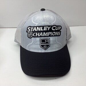 LA Kings Hat Reebok Stanley Cup Champions Mesh Back One Size